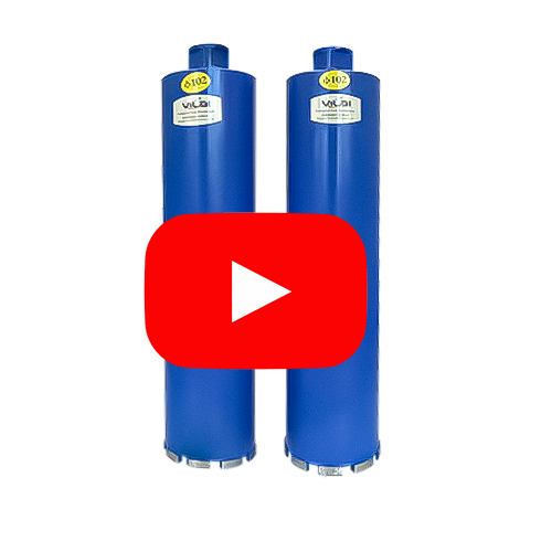 Diamond core drill bits for stone drilling 